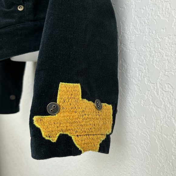 Johnny Was Embroidered Corduroy "Yellow Rose of Texas" Jacket Size XS Black Boho - Picture 5 of 12